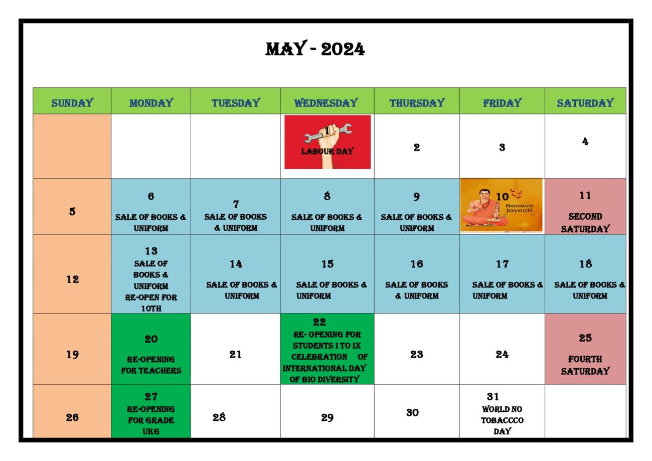 Academic Calendar